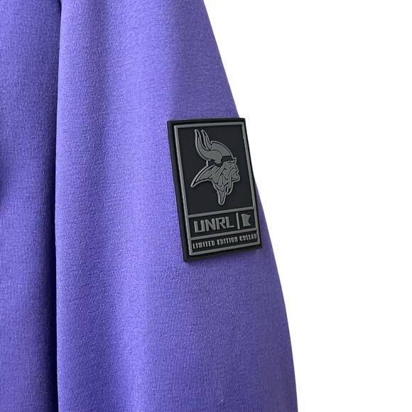 UNRL x Minnesota Vikings Purple '23 Crossover Pullover Hoodie No. 5 Size Medium - Picture 8 of 12